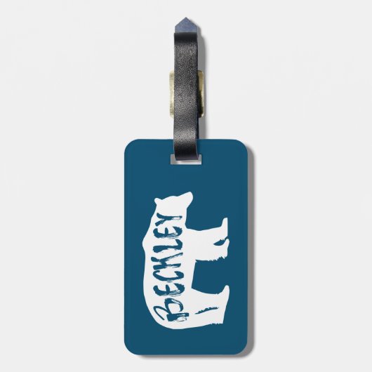 Beckley West Virginia Bear Gepäckanhänger (Rückseite vertikal)