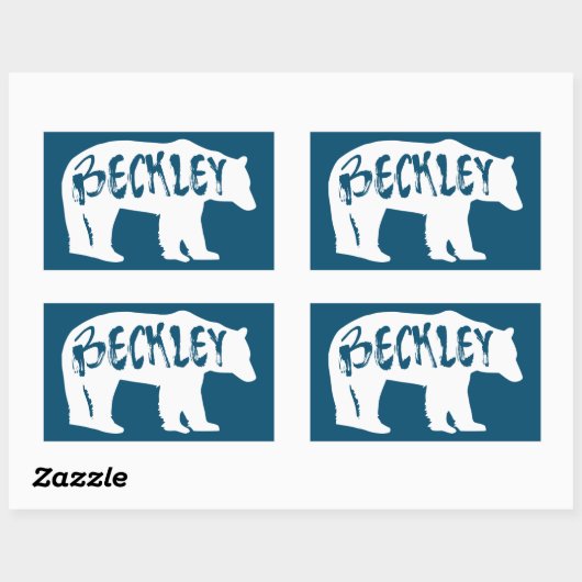 Beckley West Virginia Bear Rechteckiger Aufkleber (Blatt)