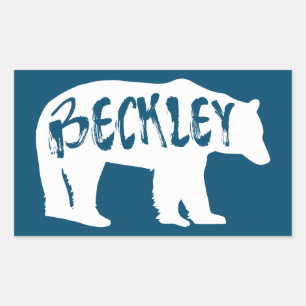 Beckley West Virginia Bear Rechteckiger Aufkleber