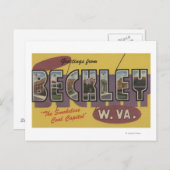 Beckley, West Virginia - Große Briefszenen Postkarte (Vorne/Hinten)