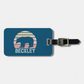 Beckley West Virginia Retro Bear Gepäckanhänger (Vorderseite horizontal)