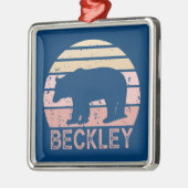 Beckley West Virginia Retro Bear Ornament Aus Metall (Links)