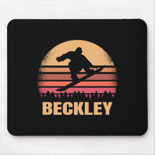 Beckley West Virginia Snowboarden Outdoor Vintage Mousepad