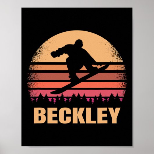 Beckley West Virginia Snowboarding Outdoor Vintag Poster (Vorne)