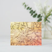 Beckley, WV Vintag Map Postkarte (Stehend Vorderseite)