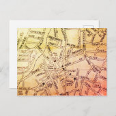 Beckley, WV Vintag Map Postkarte (Vorne/Hinten)