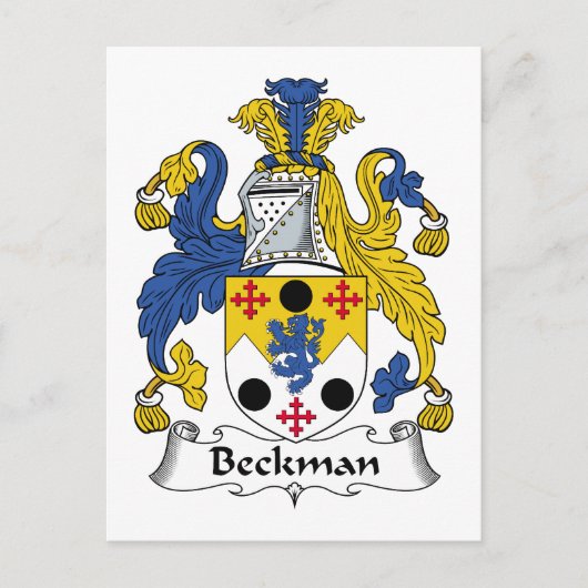 Beckman Familienwappen Postkarte (Vorderseite)