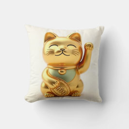 beckoning cat: Japanese-Inspired Art Kissen