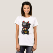 beckoning cat: Japanese-Inspired Art T-Shirt (Vorne ganz)