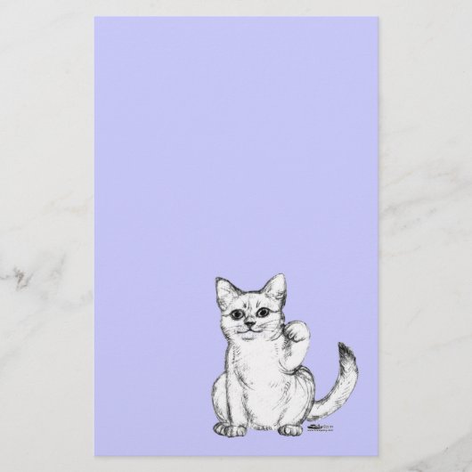 Beckoning Kitty Cat Maneki Neko Briefpapier (Vorderseite)