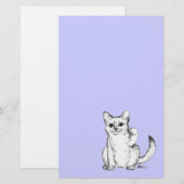 Beckoning Kitty Cat Maneki Neko Briefpapier (Vorne/Hinten)