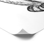 Beckoning Kitty Cat Maneki Neko Poster (Ecke)