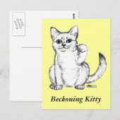 Beckoning Kitty Cat Maneki Neko Postkarte (Vorne/Hinten)
