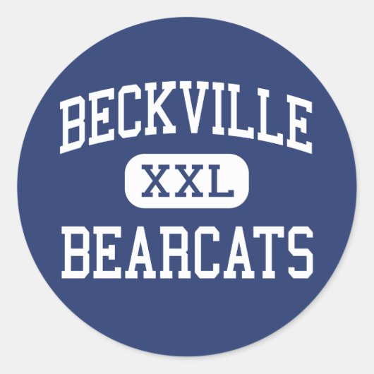 Beckville - Bearcats - Hoch - Beckville Texas Runder Aufkleber (Vorderseite)