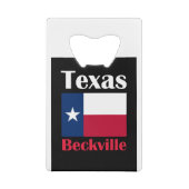 Beckville TX Geldbeutel Flaschenöffner (Rückseite)
