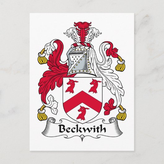 Beckwith Familienwappen Postkarte (Vorderseite)
