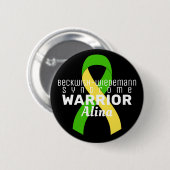 Beckwith-Wiedemann Syndrom Warrior Black Button (Vorne & Hinten)