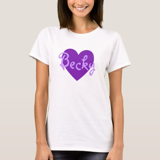 Becky in Lila T-Shirt (Vorderseite)