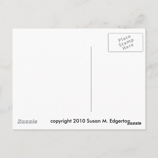 Becky's Unicorn Postkarte (Rückseite)