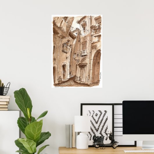 beco da alfama poster (Heimbüro)