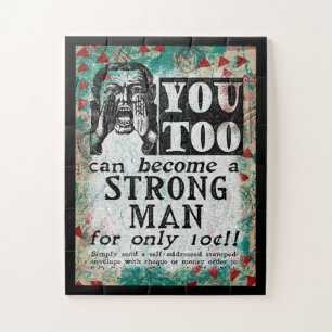 Become A Strong Man - Funny Vintage Ad Puzzle