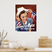 Become A WWII Nurse Poster (Küche)