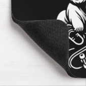 Become Unbearable Funny Skateboarding Bear Meme  Mousepad (Ecke)