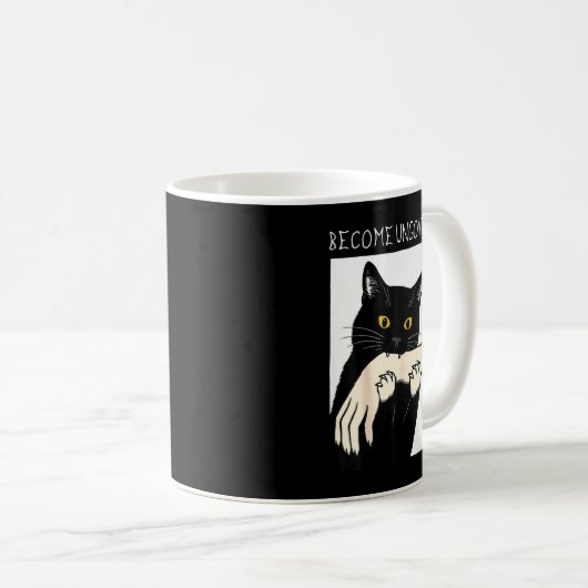 Become Ungovernable - Black Cat Biting Hand Funny  Kaffeetasse (VorderseiteRechts)