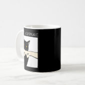 Become Ungovernable - Black Cat Biting Hand Funny Kaffeetasse (Vorderseite Links)