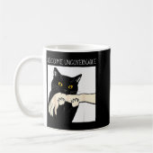 Become Ungovernable - Black Cat Biting Hand Funny Kaffeetasse (Links)