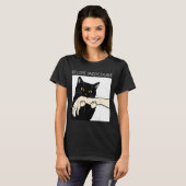 Become Ungovernable - Black Cat Biting Hand Funny T-Shirt (Vorne ganz)