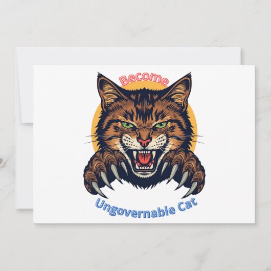 Become Ungovernable Cat Dankeskarte (Vorderseite)