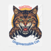 Become Ungovernable Cat Fleecedecke (Vorderseite)