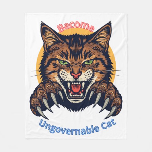 Become Ungovernable Cat Fleecedecke (Vorderseite)