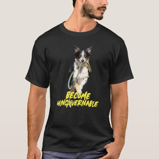 Become Ungovernable Libertarian Dog Leash Mouth M T-Shirt (Vorderseite)