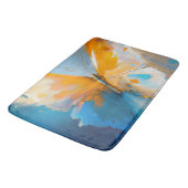 Becoming Light – Abstract Butterfly In Motion Badematte (Schrägansicht)