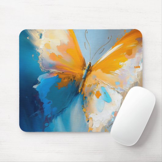 Becoming Light – Abstract Butterfly In Motion Mousepad (Mit Mouse)