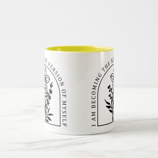 Becoming My Best Self Inspirational Zweifarbige Tasse (Mittel)