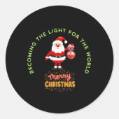 Becoming the Light for the World Runder Aufkleber (Vorderseite)