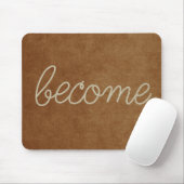 BECOMR Seiltext auf brauner Textur Mousepad (Mit Mouse)