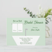Bed and Bath Bridal Dusche Einladung (Stehend Vorderseite)