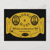Bed and Breakfast Burke and Hare Postkarte (Vorderseite)