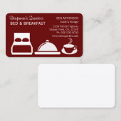 Bed and Breakfast Business Card Visitenkarte (Vorne/Hinten)
