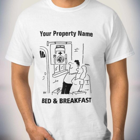 Bed and Breakfast Cartoon T - Shirt