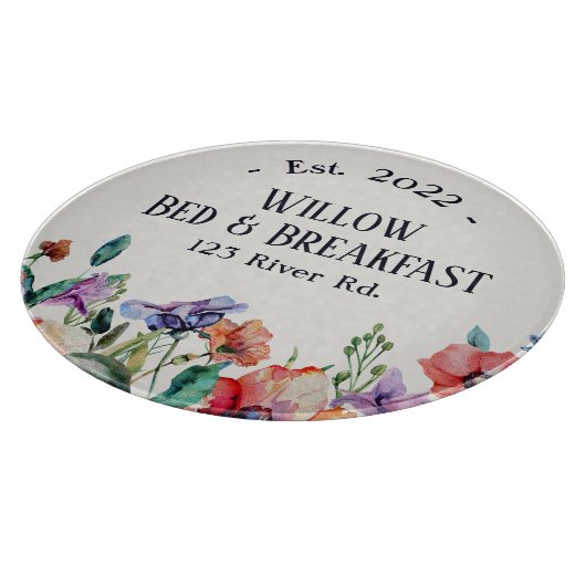 Bed and Breakfast Custom Floral Schneidebrett (Ecke)