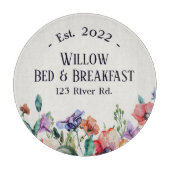 Bed and Breakfast Custom Floral Schneidebrett (Vorderseite)