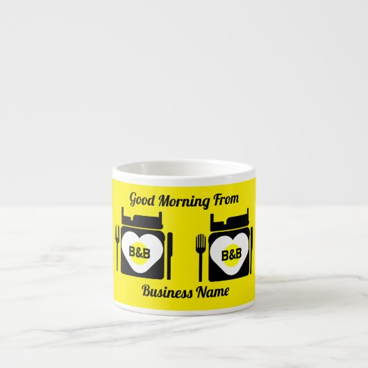 Bed and Breakfast Geschenke und Werbeaktion Kaffee Espressotasse (Vorderseite)