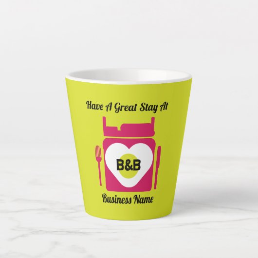 Bed and Breakfast Geschenke und Werbeaktion Kaffee Milchtasse (Vorderseite)