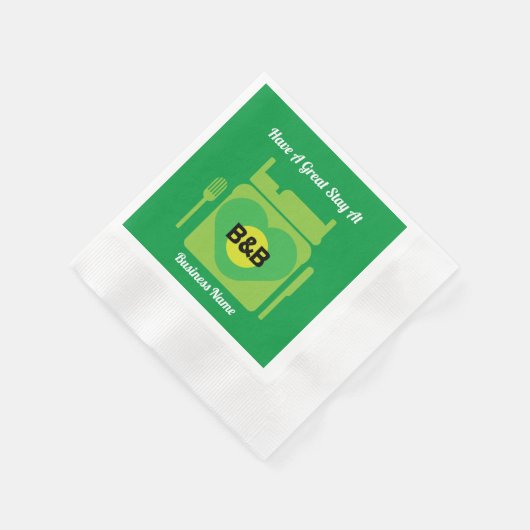 Bed and Breakfast Geschenke und Werbeaktion Kaffee Serviette (Ecke)