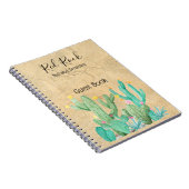 Bed and Breakfast Guest Book Cactus Southwest Notizblock (Rechte Seite)